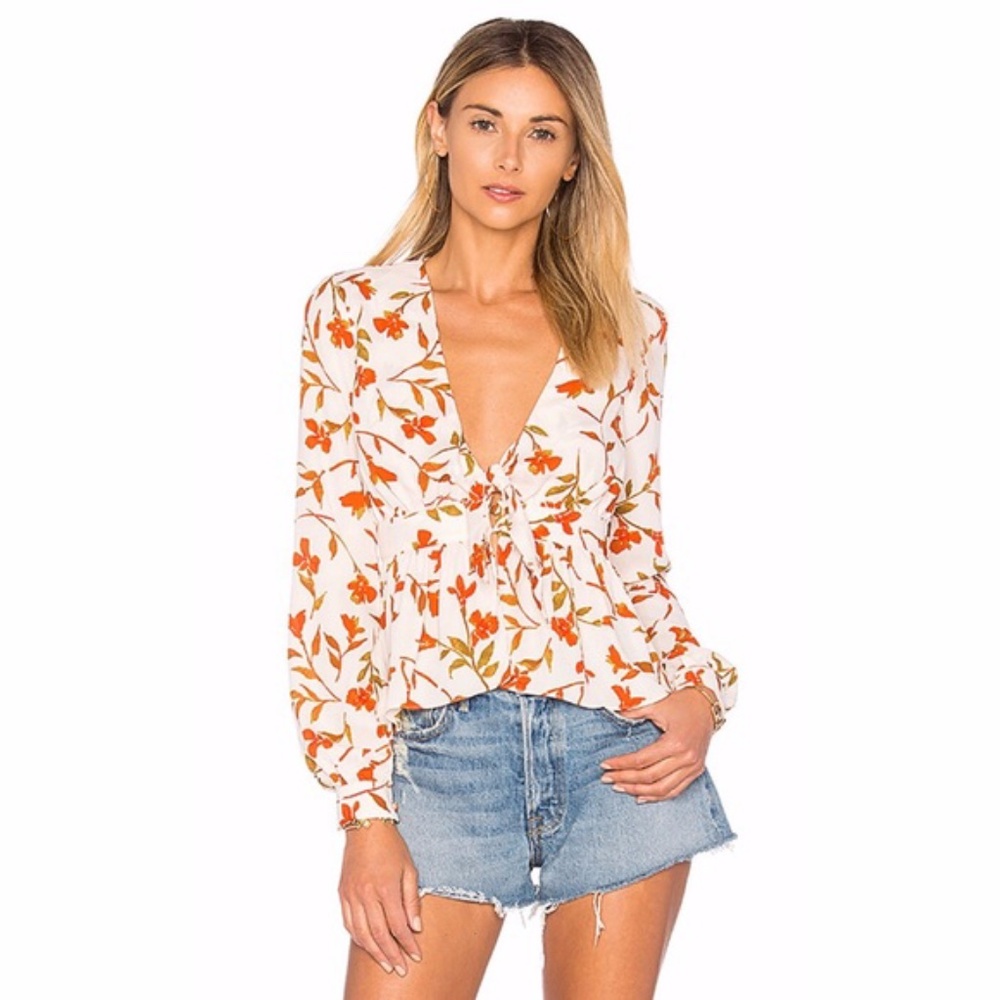 Lovers + Friends Hermosa Top in Palm Print